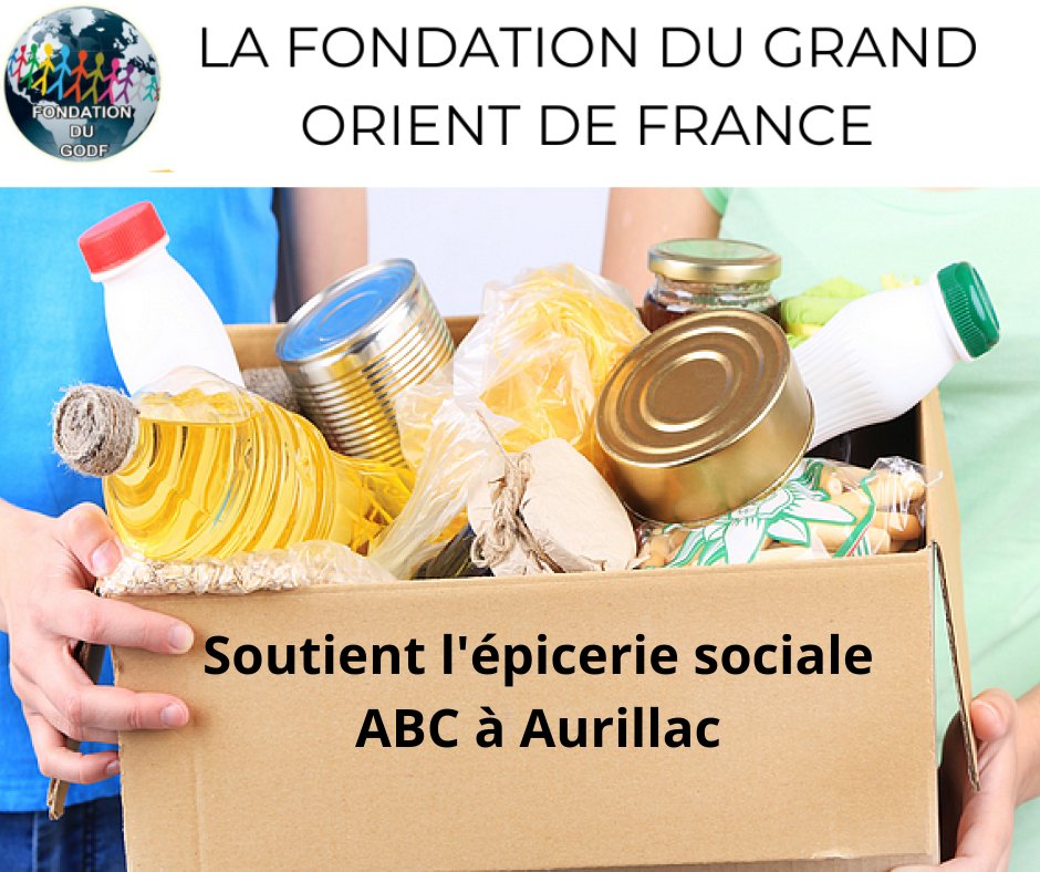 La Fondation du Grand Orient de France fondation-godf.org soutient l’épicerie sociale ABC d’Aurillac leguidepratique.com/guide/aurillac…  pour son aide aux plus démunis en proposant aux nouveaux bénéficiaires une solution éducative qui rompt avec l’assistanat.
@prefet-15