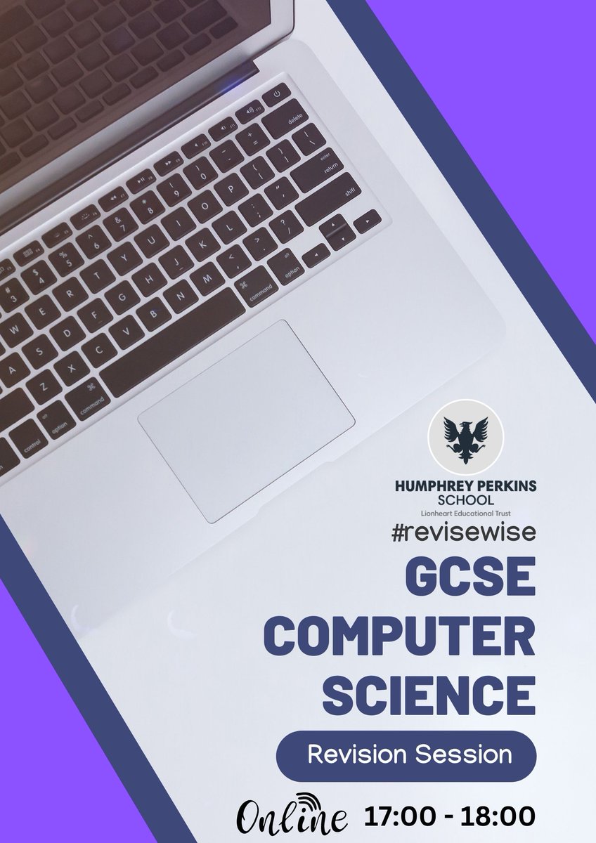 MrsVFosterCS's tweet image. I'm looking forward to tonight's GCSE Computer Science revision session online! Those invited have been sent invitations in their email.
@HumphreyPerkins
#ReviseWise #TeachingComputing #GCSEReady #LetsPracticeExamQuestions #OCRGCSEComputerScience #OCRComputing