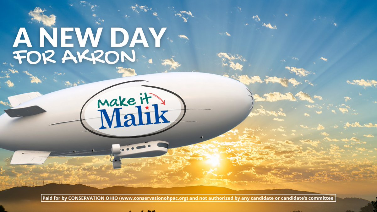 ConservationOH's tweet photo. We need a Mayor who will bring a strong, forward-looking vision for Akron's future. It's a new day for Akron - let's #MakeItMalik on May 2nd! #VoteAkron
Voting info: https://t.co/zHtlNTZw7Y 🗳️🍃🌞 https://t.co/fNPFMc0I47