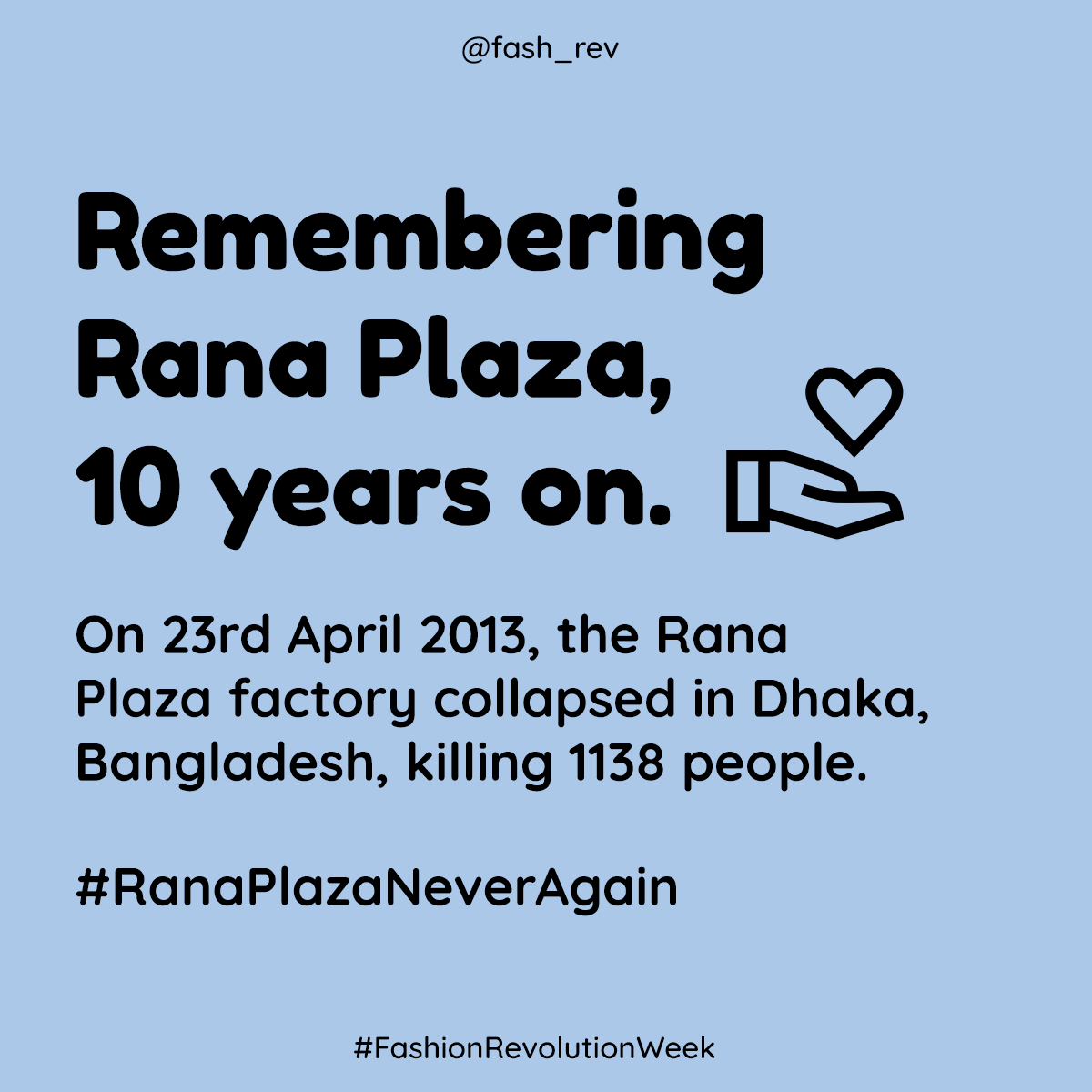 This week is #FashionRevolutionWeek & a decade has passed since the tragedy in Rana Plaza.
The Rana Plaza building in Dhaka, Bangladesh housed a number of garment factories, employing around 5,000 people manufacturing clothing for many of the biggest global fashion brands. 🧵1/3