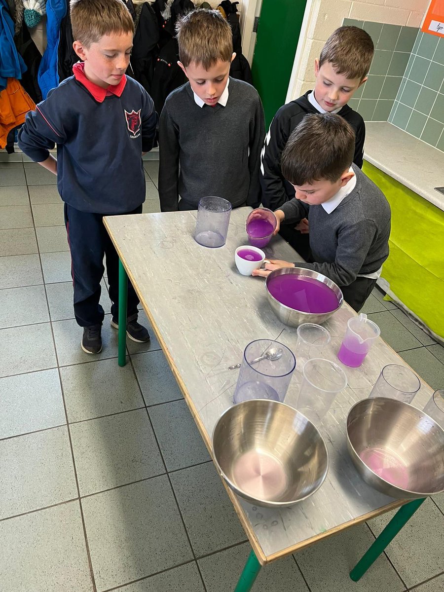 Ms O’Brien’s 2nd Class have been having SO much fun learning about capacity in maths! The boys made mystery potions this week🙊