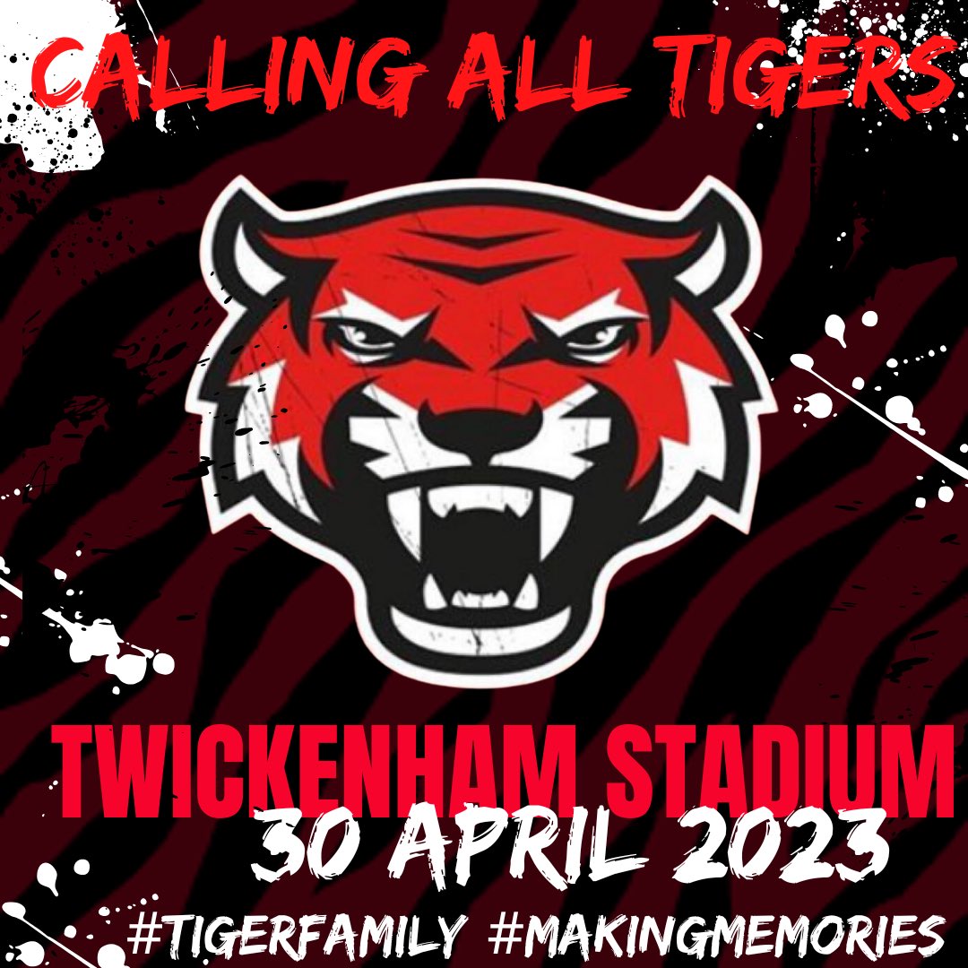 🐯 6 sleeps to go 🐯

This week the whole club are busy preparing for our double header at Twickenham!

Be sure to grab your breakfast &amp; bus tickets whilst you can - this is a day not to be missed!

cheltenhamtigers.co.uk/product/twicke…

#TigerFamily #MakingMemories #TigersToTwickenham