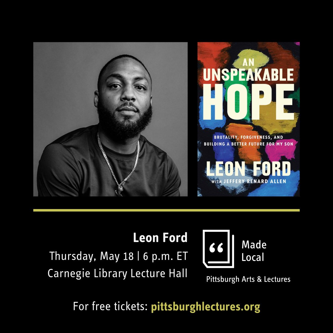 PghArtsLectures's tweet photo. In 2012, nineteen-year-old Leon Ford was shot 5 times by a Pittsburgh police officer when racially profiled during a traffic stop. 

Waking in the hospital, he faced two life-changing realities: he was a new father, &amp; he was paralyzed from the waist down.

https://t.co/hrmn7htSef https://t.co/uoaJlIS59p