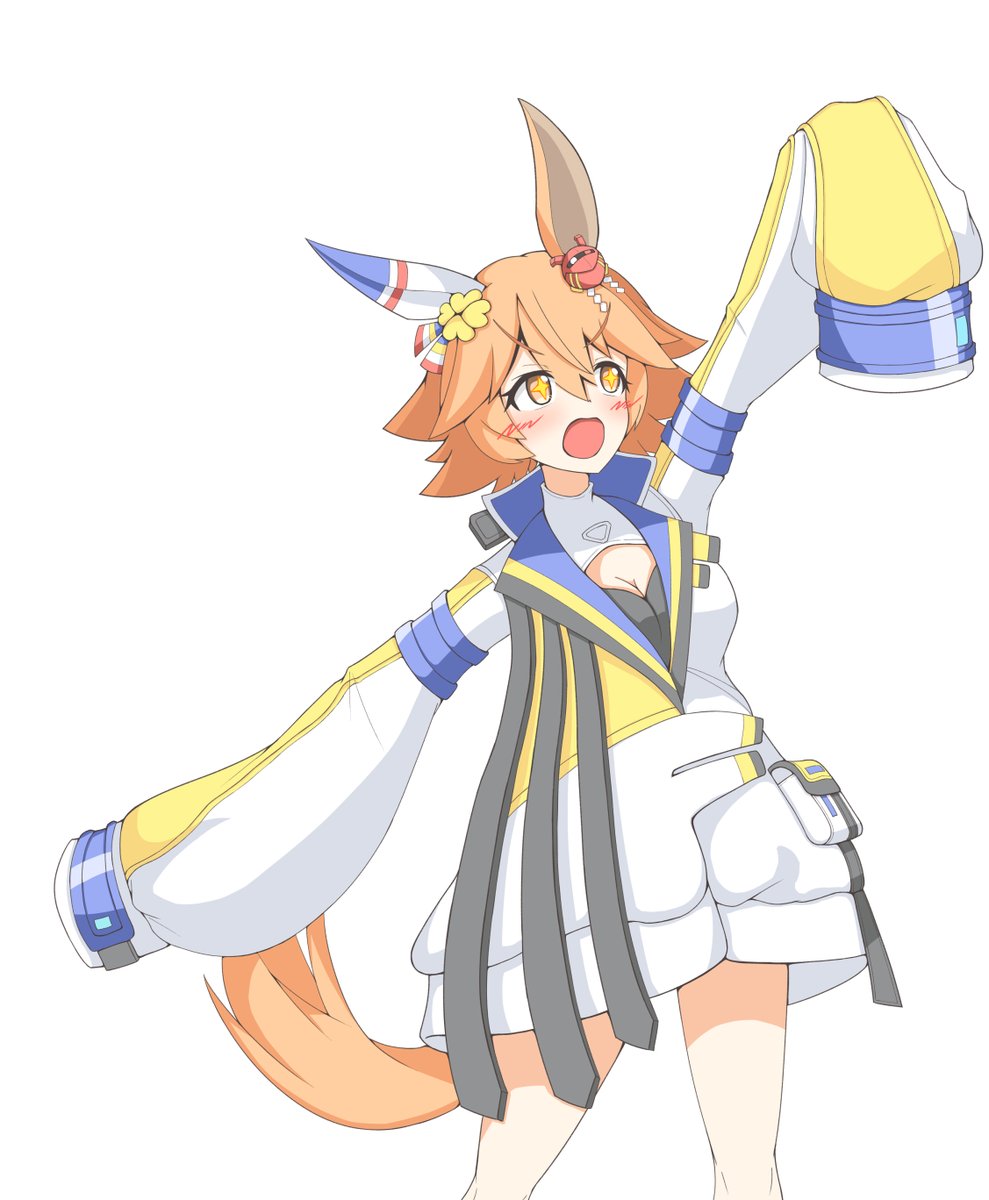 マチカネフクキタル(ウマ娘) 「マチカネフクキタルユニちゃん来ないのでフクちゃんに着てもらって落ち着こうレースは」|あんべえ＠ヒゲのイラスト