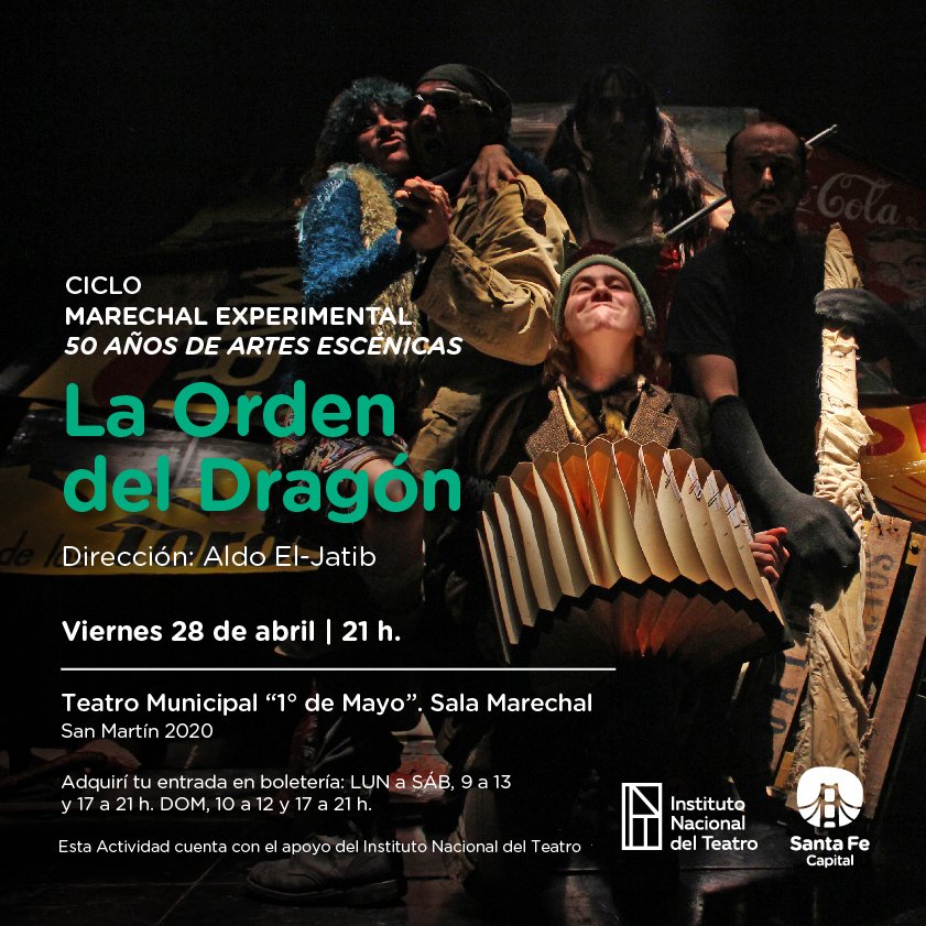 _SantaFeCapital's tweet photo. #SalaMarechal │Se presenta "La orden del dragón" 🎭🐉  

➤ La propuesta se lleva a cabo en el marco del programa “Marechal Experimental, 50 años de artes escénicas".

¡No te la pierdas! Te compartimos toda la info 👉https://t.co/tHvrWqCEU0 https://t.co/h4hvDtVvZQ