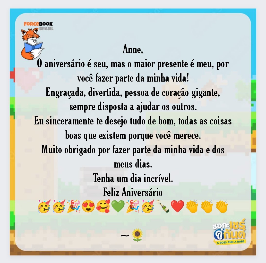 ForceBookBR2's tweet photo. #AnneBDay https://t.co/LQZMs4htzE