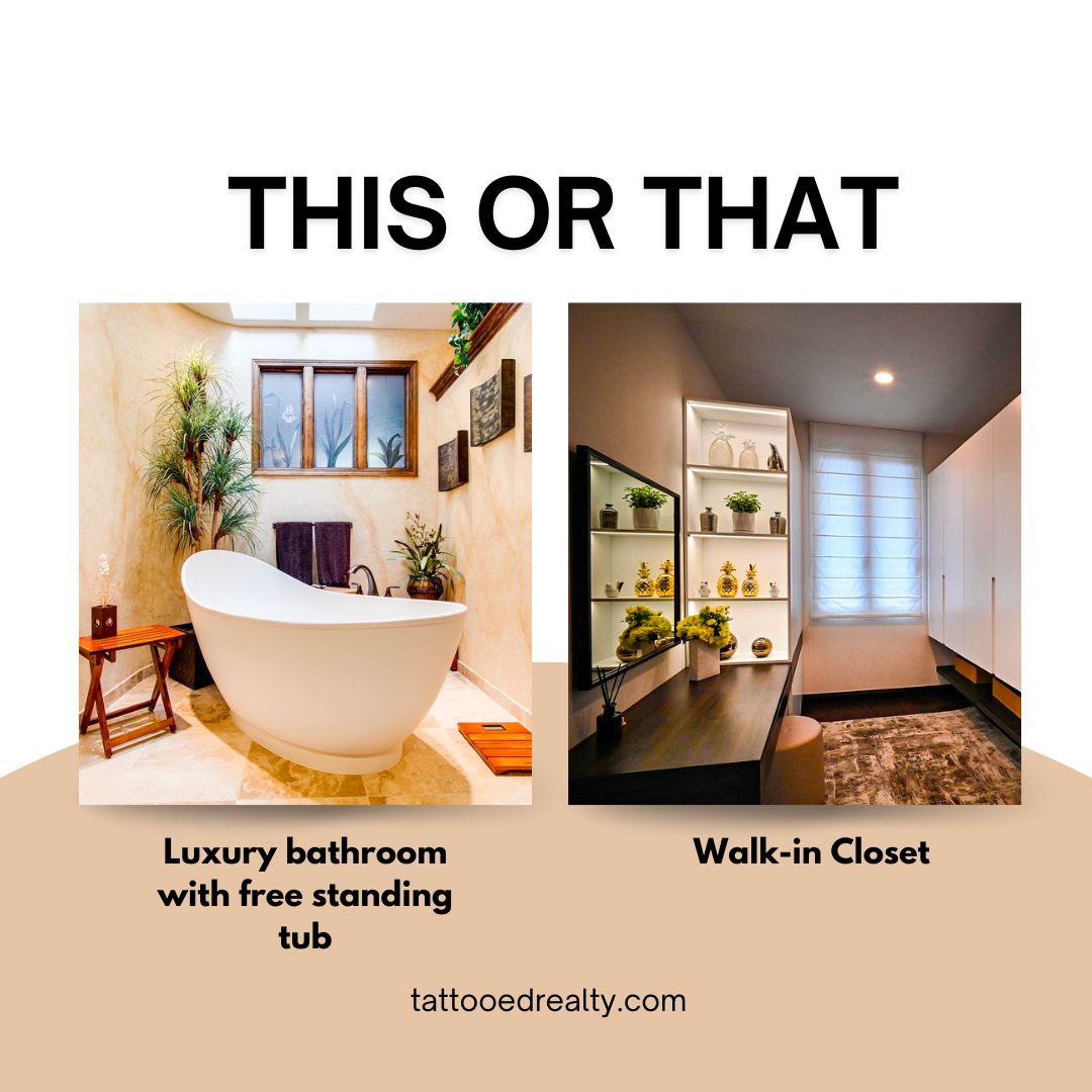 Free standing tub 🛁  or Walk-in Closet 👠?
-
-
-
#thisorthat #njrealty #ritechoicerealty