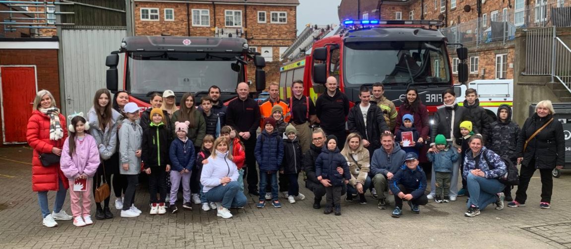 Families from Ukraine are helped to stay safe with help and advice from firefighters in Scarborough  - read the full story here orlo.uk/Wbrh5