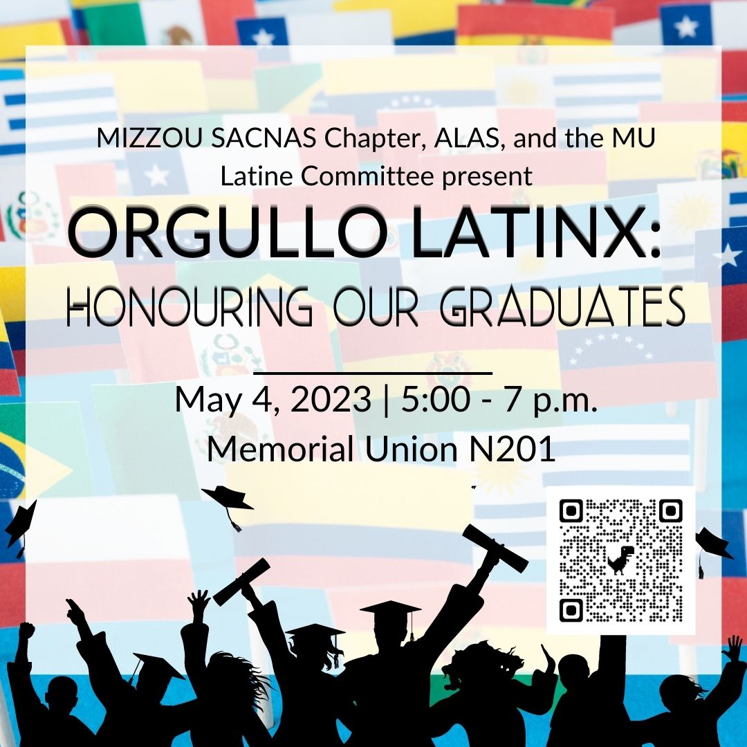 Join us to celebrate our Orgullo Latinx on May 4, 2023 from 5 - 7:00 p.m at Memorial Union N201. 
If you are a graduate, you can register:
 bit.ly/OrgulloLatinx2…
Spread the word! 👏🎉👨‍🎓👩‍🎓