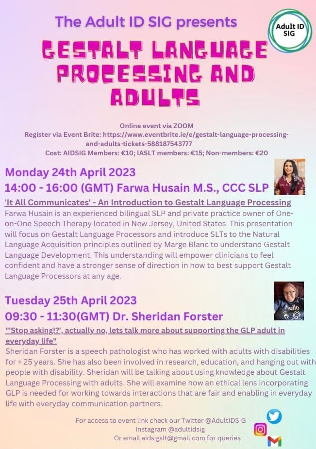 AdultIDSIG's tweet image. Looking forward to seeing everyone again tomorrow morning at 9.30am for the second part of this study event with @SheridanForster