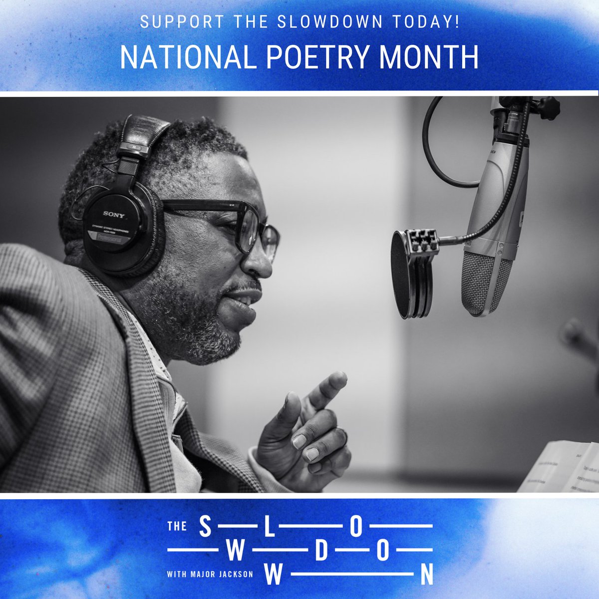 Before National Poetry Month ends, help us celebrate the power of poetry by starting a monthly donation to The Slowdown. Help sustain the public media podcast that provides a moment of reflection every weekday, all year long, at bit.ly/3GdTfWm