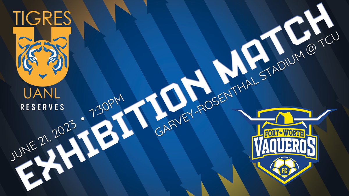 Fort Worth Vaqueros will host and face off against the reserve squad of Tigres UANL of LIGA MX.  Join us and come out and support the Vaqueros in a great international friendly vs Tigres UANL reserve squad! This will be an EPIC game at TCU! Get tickets bit.ly/vsTigres