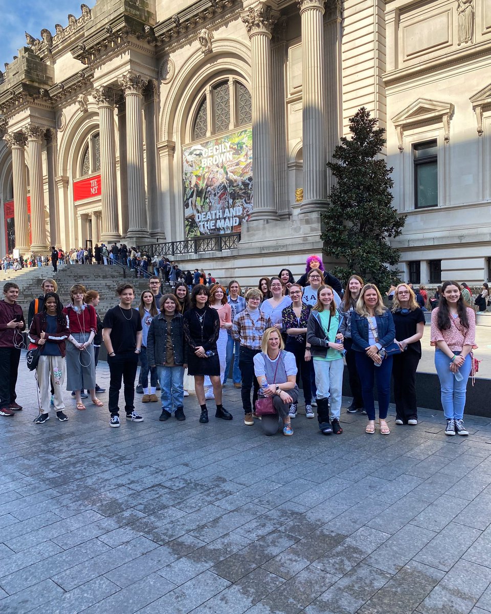 Members of the Art Club and Art III and Art IV classes participated in a trip to the Metropolitan Museum of Art in New York City on April 4, 2023. For many this was their first trip to New York City and to a museum. 
A wonderful time was had by all and we cannot wait to go again!