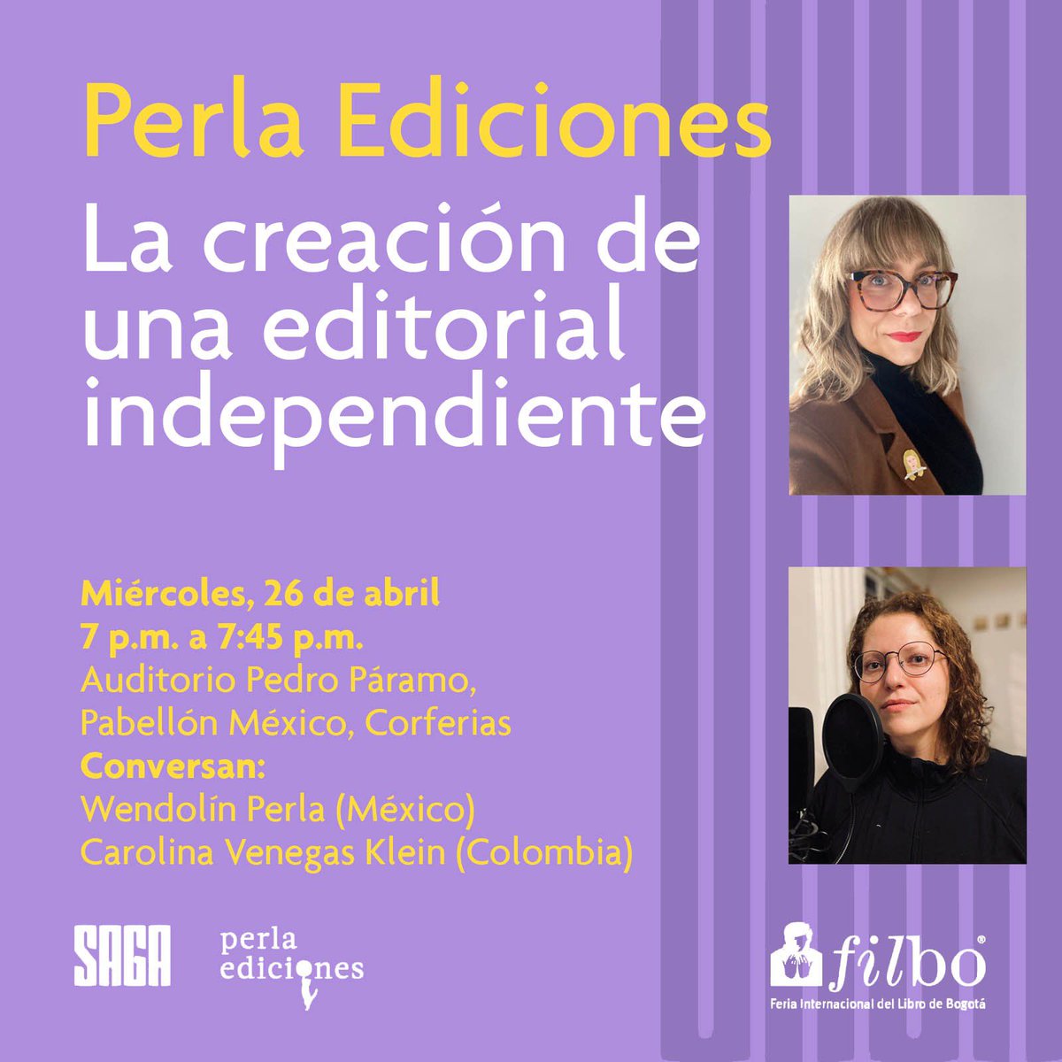 ¡Colombia! 🇨🇴🇨🇴 ¡Llegó la hora del santo cotorreo en la <a href="/FILBogota/">FeriadelLibroBogotá</a>! Acompáñennos este miércoles con la preciosa Caro Venegas para contarles cómo estuvo este asunto🤓 La cita es a las 7p.m. en el auditorio Pedro Páramo🖤
A nuestra editora le dará una alegría enorme toparlos ahí🥲