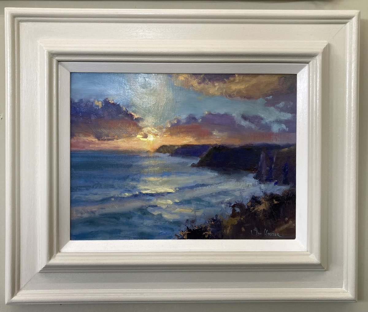 Pembrokeshire Coast Sunset oil painting, now in its new frame!
jonhouser.co.uk