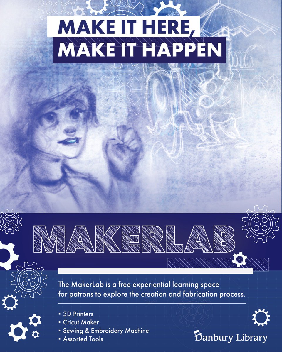 danburylibrary's tweet image. It’s #NationalLibraryWeek! Every day this week, we’re highlighting our unique spaces and services because there’s #MoretotheStory at Danbury Library!

First is our #MakerLab, our free experiential learning space for patrons to explore the creation and fabrication process.