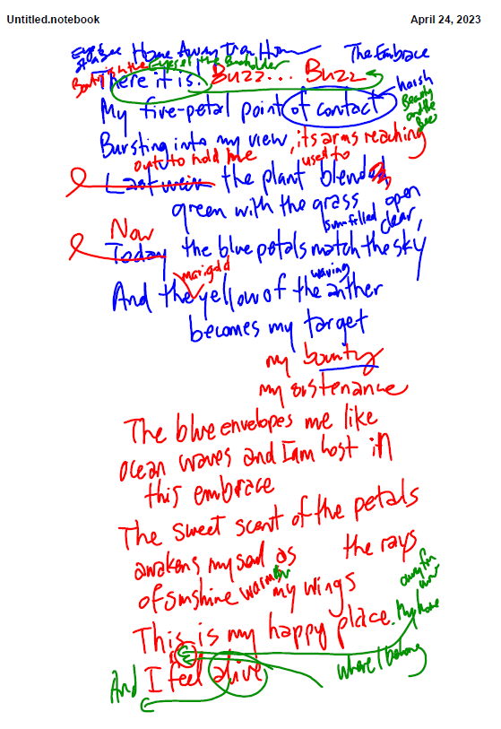 MrKSDyck's tweet photo. Grade 5/6s @PortWellerPS #Brainstormed #Ideas about #Flowers & #Wrote a #Spring #Poem #Together with #Personification, #Alliteration, #Onomatopoeia, #Metaphors, #Similes, #Images, etc. #FreeVerse #Poetry #Messy #GuidedWriting #ModelledThinking #Purpose #Audience #Bee #PointOfView https://t.co/5dNzgnZSRS