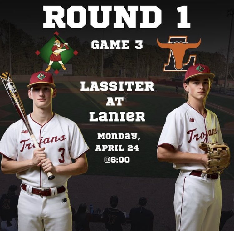 Game 3 Today!! Round 1 of the State Playoffs! <a href="/lassiterbasebal/">Lassiter Baseball</a>