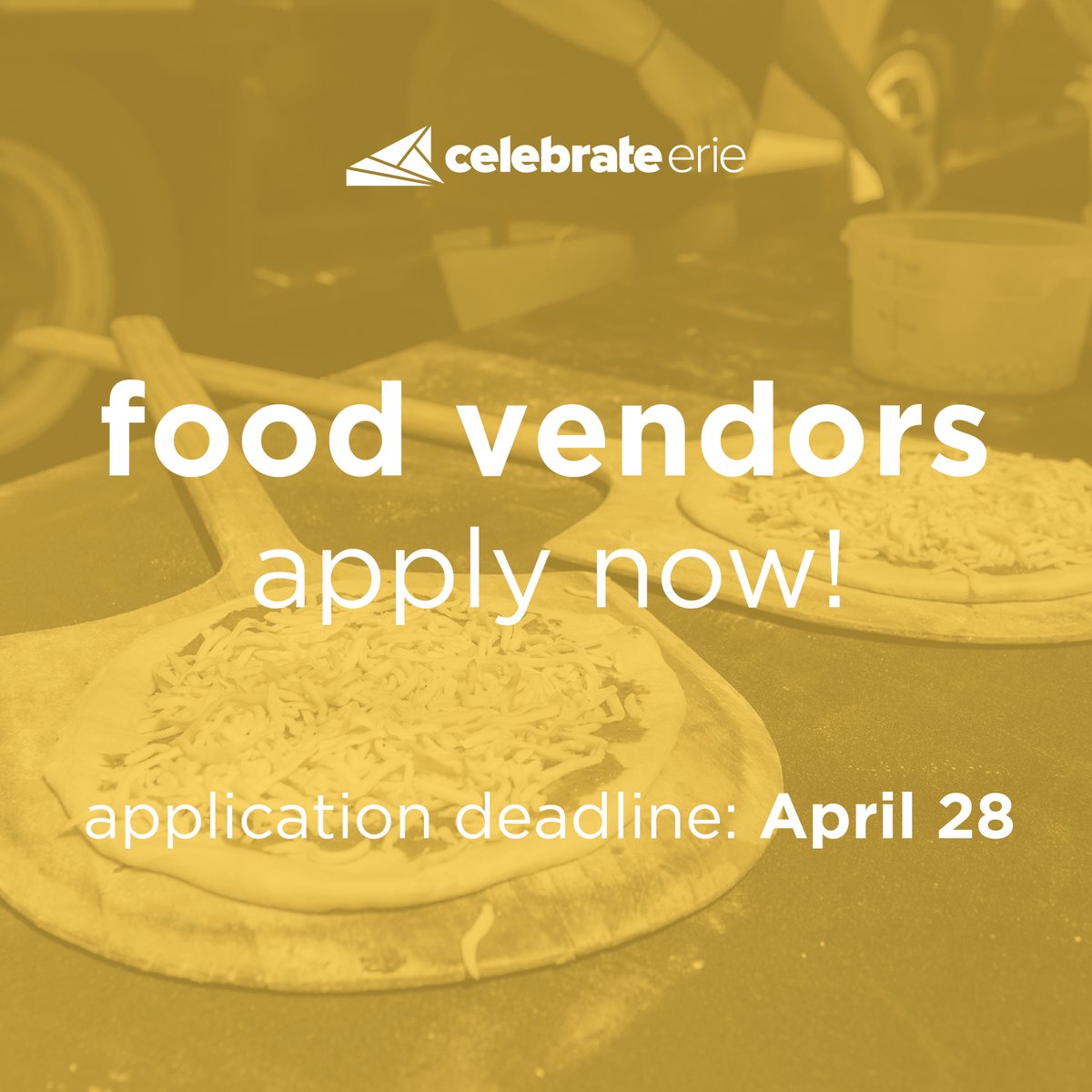 We can't wait to have some of Erie's favorite food downtown August 18-20!

Applications to be a food vendor at CelebrateErie are open until this Friday, April 28th! Apply here: celebrateerie.com/apply/