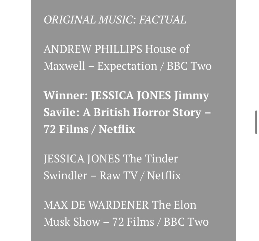 Wow thank you @BAFTA ❤️so happy to have won last night. Thank you for having me on this project @RowanDeacon 72Films @netflix