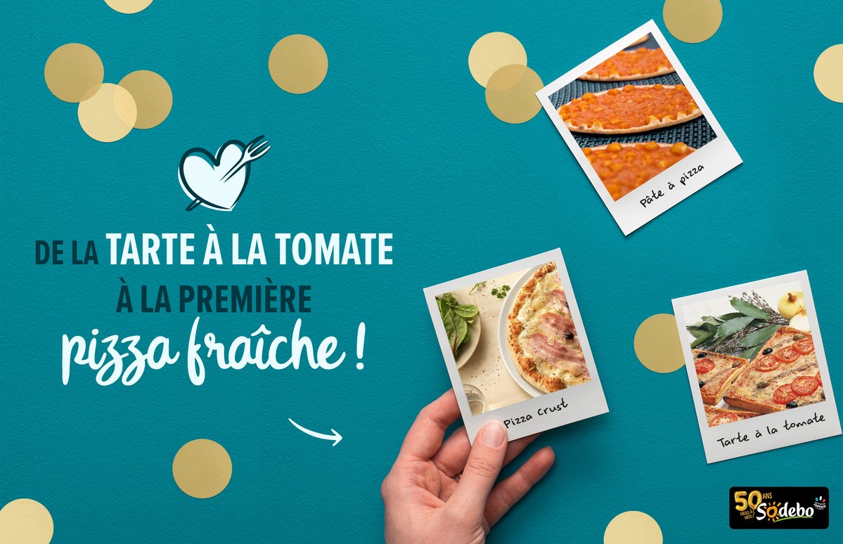 En 1978, Sodebo innove et propose la première pizza fraîche en magasin ! 
Un idée avant-gardiste et une volonté de se différencier qui se perpétuent encore aujourd'hui 🍅
 
#Sodebo50ans #anniversaire #famille #pizza