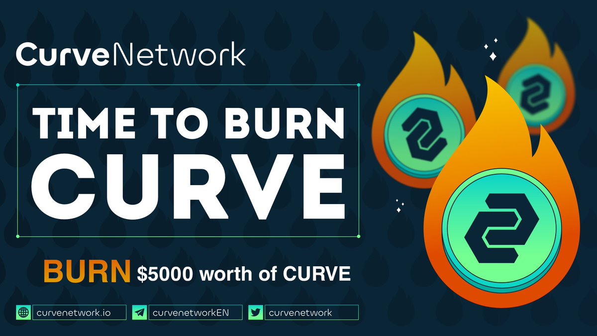 We are only 5 days old &amp; reach 3000 holders, what a beautiful growth! 

Now, we just burn $5000 Worth of $CURVE token.

🔥Proof: bscscan.com/tx/0x27e100a26…

Let's reach 5000 holders together for another burn event!

$CURVE #CurveNetwork #CURVE
