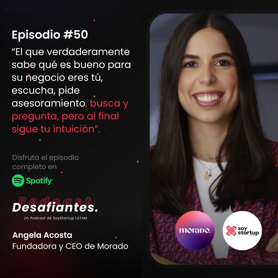 En el episodio 50 del podcast de <a href="/soystartuplatam/">Soy Startup Latam</a> , Desafiantes, <a href="/AngelaAcostaD/">Angela Acosta</a>  explica la importancia de tomar decisiones rápidas para hacer crecer un negocio, incluso si están equivocadas 🎤

Escucha el episodio completo aquí: 👉🏼 lnkd.in/e2tBmhhf