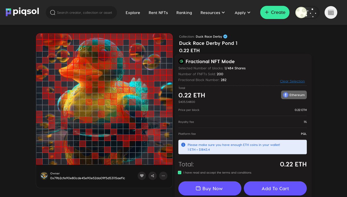 piqsol's tweet image. 🔥We&apos;re thrilled to partner with @CarlDawkinz, a Web3 advisor at House of Lords and a pre-sale raiser of $18 million at Tamadoge. Check out his new collection @Duckracederby, which has been fractionalized on the Piqsol marketplace. #Web3Advisor #Fractionalization 

Quack Quack 🦆