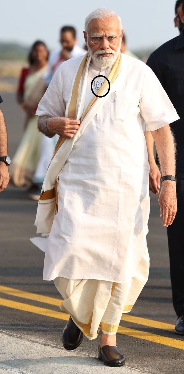 Is Narendra Modi Visiting Kerala as the Prime Minister of India at public expense or as a BJP Leader at his party's cost?
If the Indian PM is on an official visit, is it appropriate for him to wear his party symbol on his official visits to States?