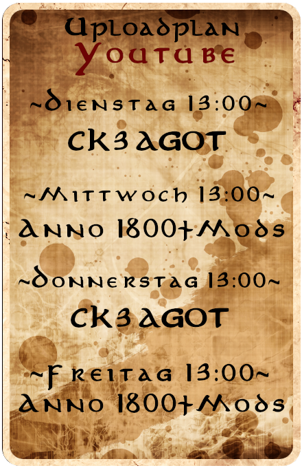 MordorsF's tweet photo. #youtube #ck3agot #tywin
Die letzten 2 Folgen #agot mit den Lennisters! Nächste Woche geht's dann in ab die Wildnis?! #behindthewall
#Anno1800 ist auch mit Mods mal wieder absolut Overwhelming. I love it😍 https://t.co/cmAmaEBpi7