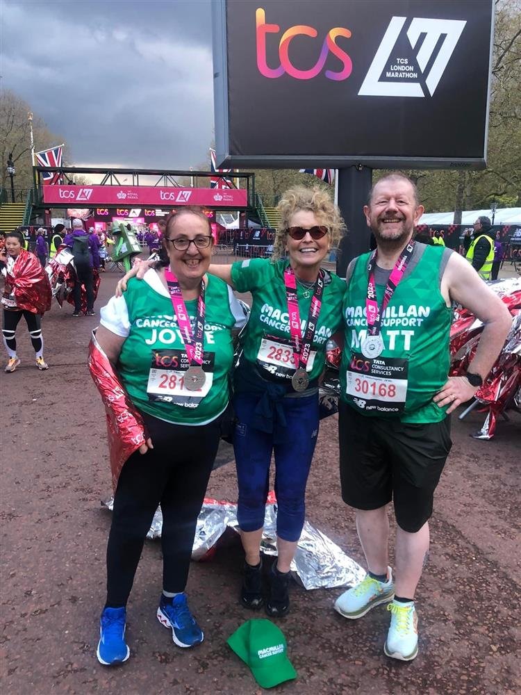 So, we both completed the London Marathon this year. There were cries of 'one last push', as the crowd encouraged us to complete the course. We haven't reached our target for fundraising yet, so this is one last push for donations.  #londonmarathon23 justgiving.com/fundraising/ma…