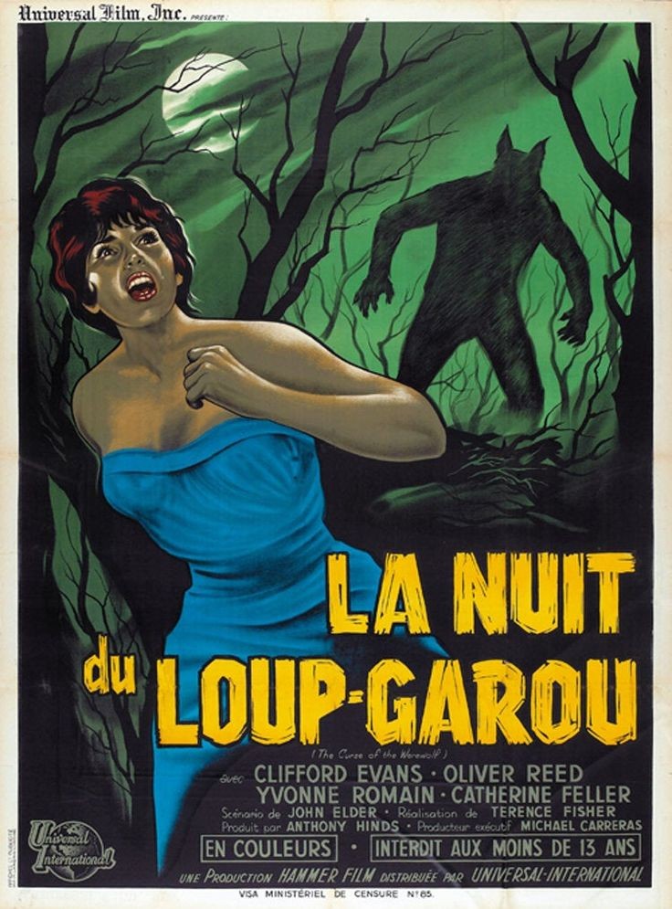 French movie poster for #TheCurseOfTheWerewolf (1961 - Dir. #TerenceFisher) #OliverReed #CliffordEvans #YvonneRomain
#HammerFilms