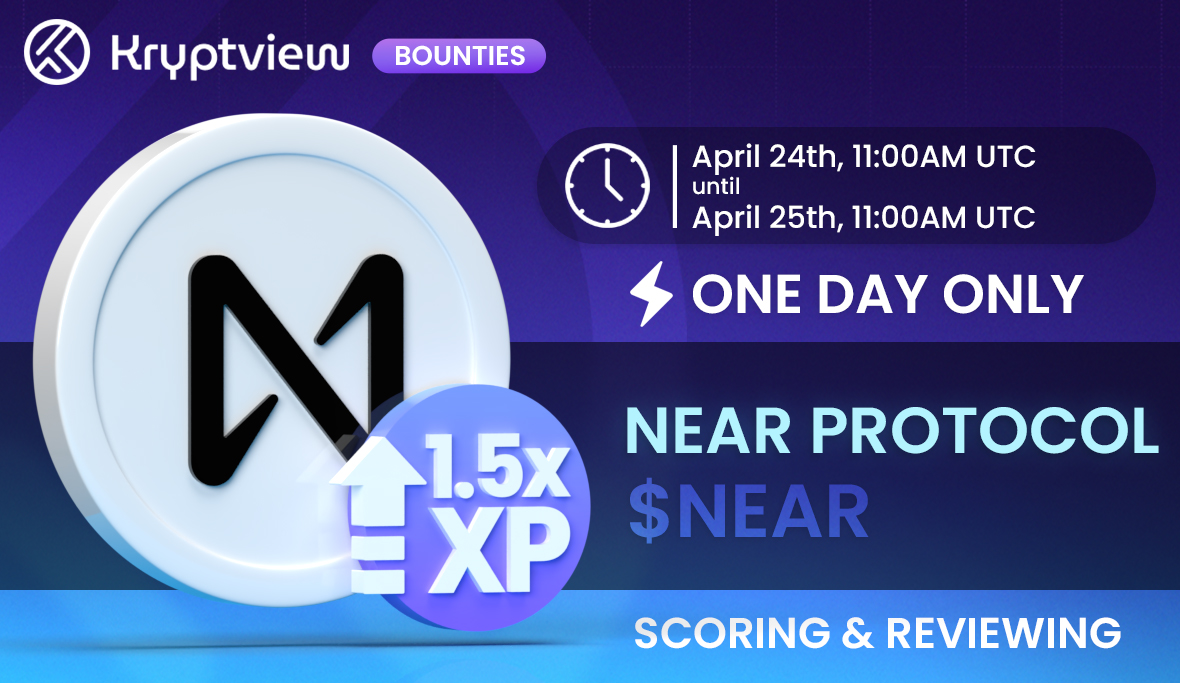 Kryptview (@thekryptview) on Twitter photo How well do you know the infamous <a href="/NEARProtocol/">NEAR Protocol</a>?
Score & review $NEAR on the #Kryptview #Research2Earn
Get 1.5x the usual XP by share your #DYOR!
kryptview.com/token/near How well do you know the infamous <a href="/NEARProtocol/">NEAR Protocol</a>?
Score & review $NEAR on the #Kryptview #Research2Earn
Get 1.5x the usual XP by share your #DYOR!
kryptview.com/token/near