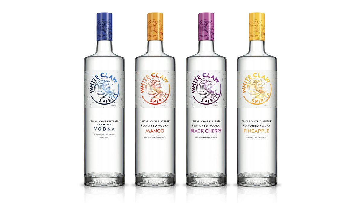 While White Claw dominates the hard seltzer market, the brand is attempting to remain relevant with the launch of its own premium spirit, Triple Wave Filtered vodka. 

buff.ly/3ZcJLBj #dieline #packagingdesign #packaging