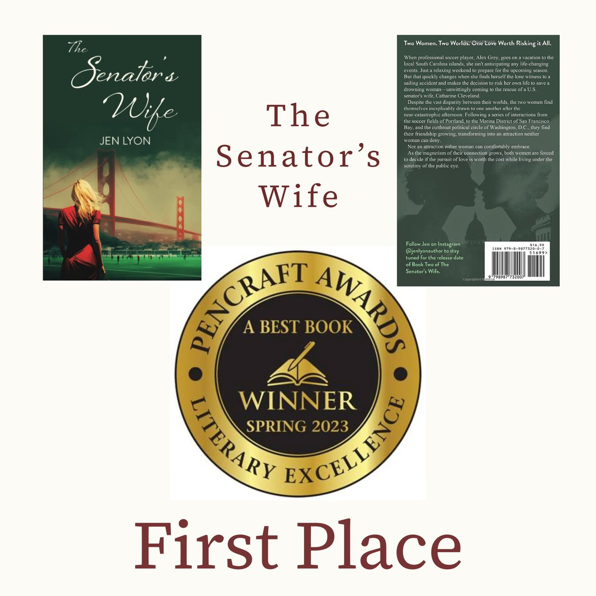 Grateful for another first place win for The Senator’s Wife! 🫶🏼✍🏼

#sapphicfiction #lgbtqfiction #lgbtqbooks #lesfic #lesfiction #wlwromance #wlwfiction #wlwbooks #sapphicromance #sapphicbooks #wlwbooks #sapphicromance #wlwromance #ffromance #lesbianfiction #lesbianromance #lgbtq