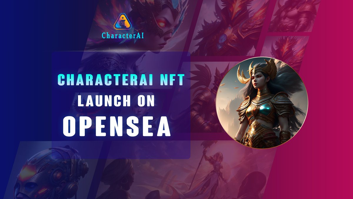 CharacterAI NFT IS LIVE!💥

Mint now: opensea.io/collection/cha…

Supply: 20k    

Limit per wallet: 10 NFTs  

Let's go CharacterAI Community!

#characteraiapp $CHAI #AI #Arbitrum $ARB #NFT
