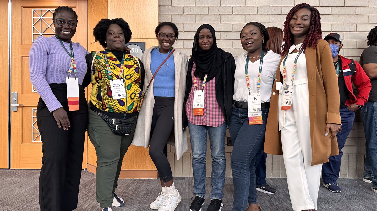African Women at PyCon!

Uganda 🇺🇬 
Ghana 🇬🇭 
Nigeria 🇳🇬 
Zimbabwe 🇿🇼 

#PyConUS2023