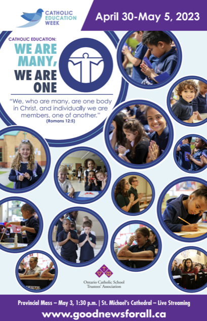 We will be celebrating Catholic Education Week from April 30 - May 5. Please check our school's social media for daily activities.
