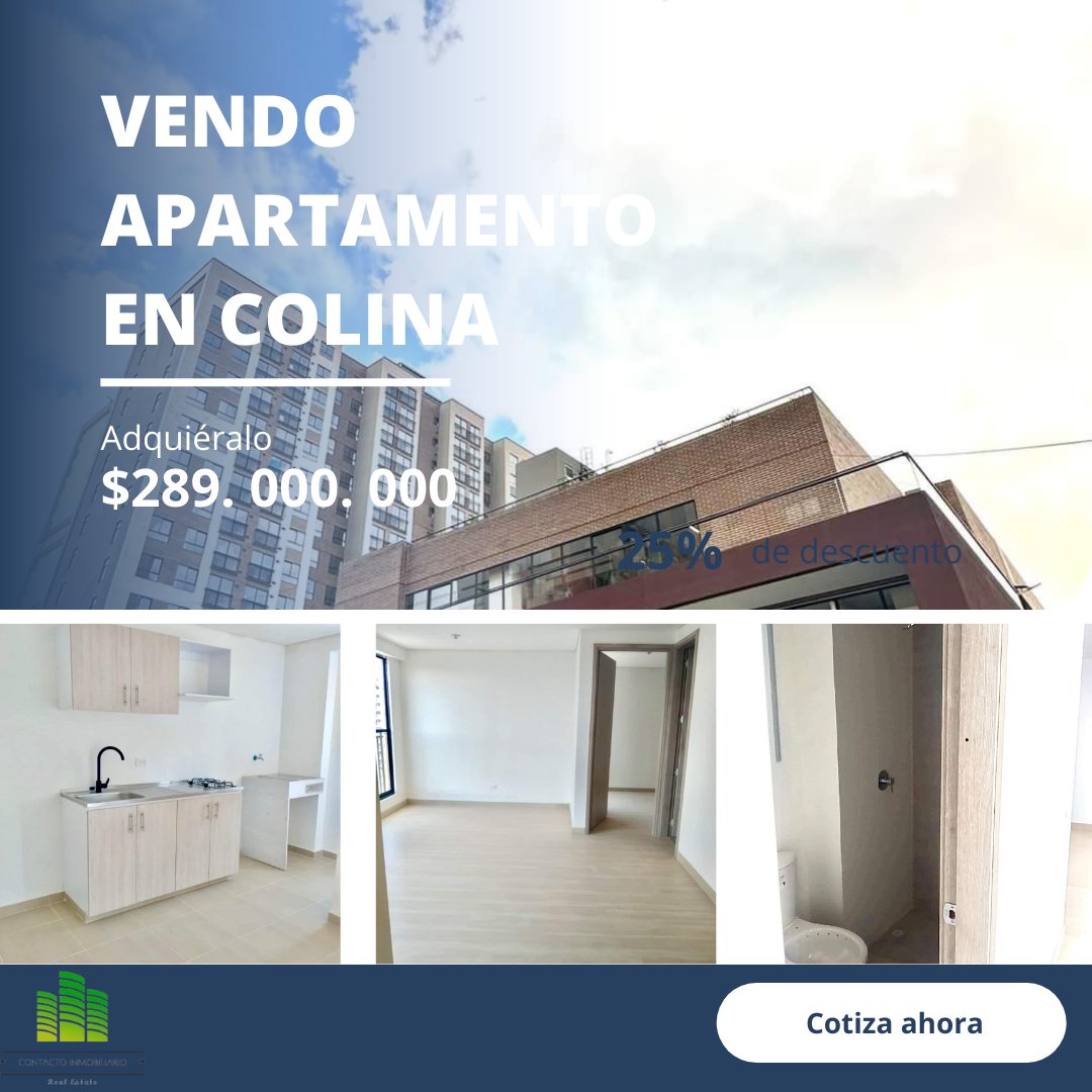 Contactoinm's tweet photo. Magnifica inversión. Apartamento para estrenar, ubicado en Nueva Colina.

Apartamento ubicado en piso 16, parqueadero comunal, cuenta con un área de 45, 89 m2, para entrega inmediata, 1 alcoba, 1 baño terminado (con opción de segundo baño)

Precio $289.900.000
📲 (57)3153491218 https://t.co/uaHzPDhYgG