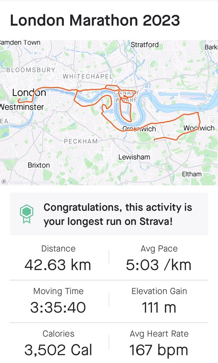 I loved it and I suffered it #londonmarathon2023