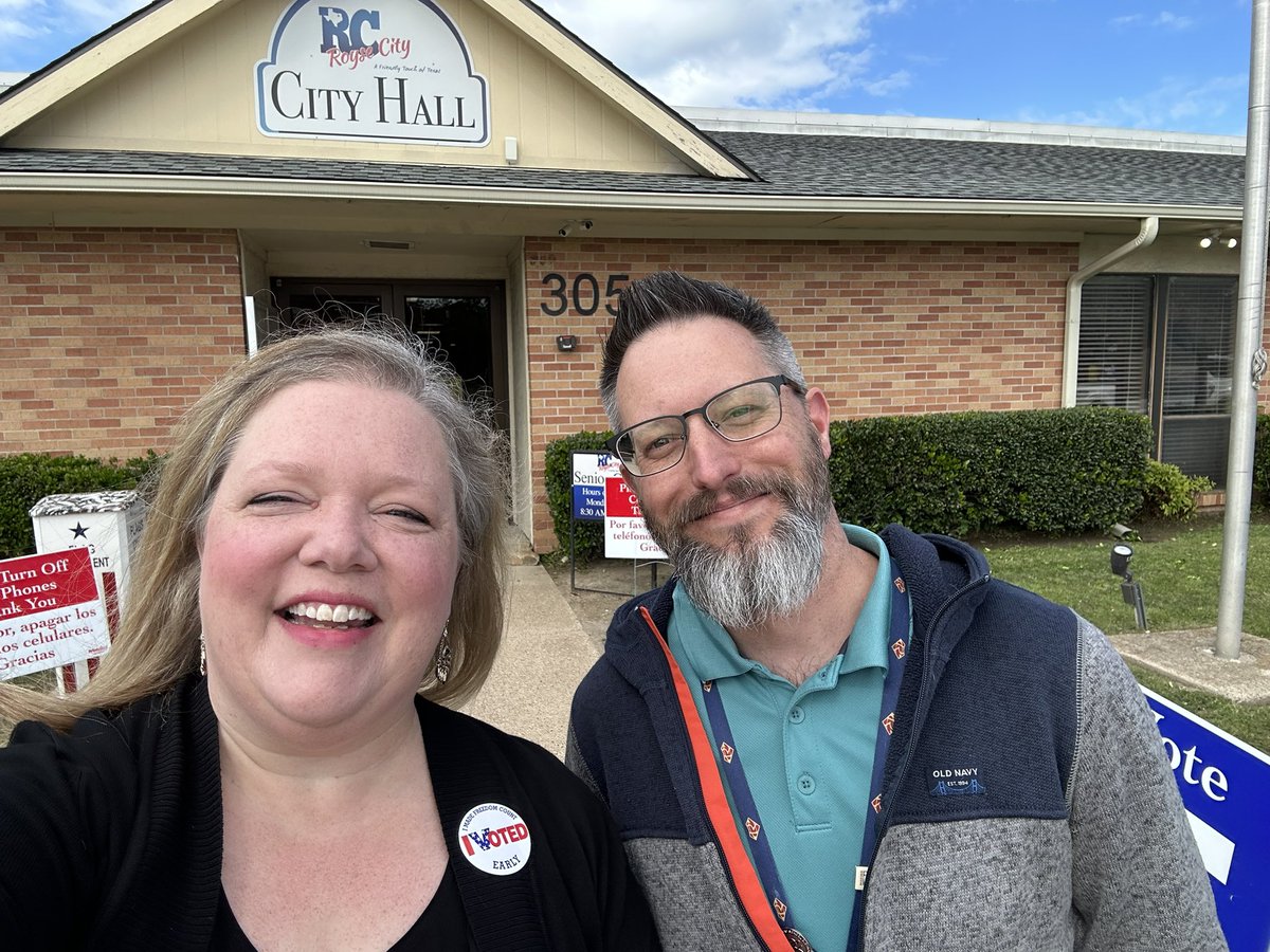 CynthiaPense's tweet image. When your day has a plot twist, use the time to go vote! #RCISDVotes