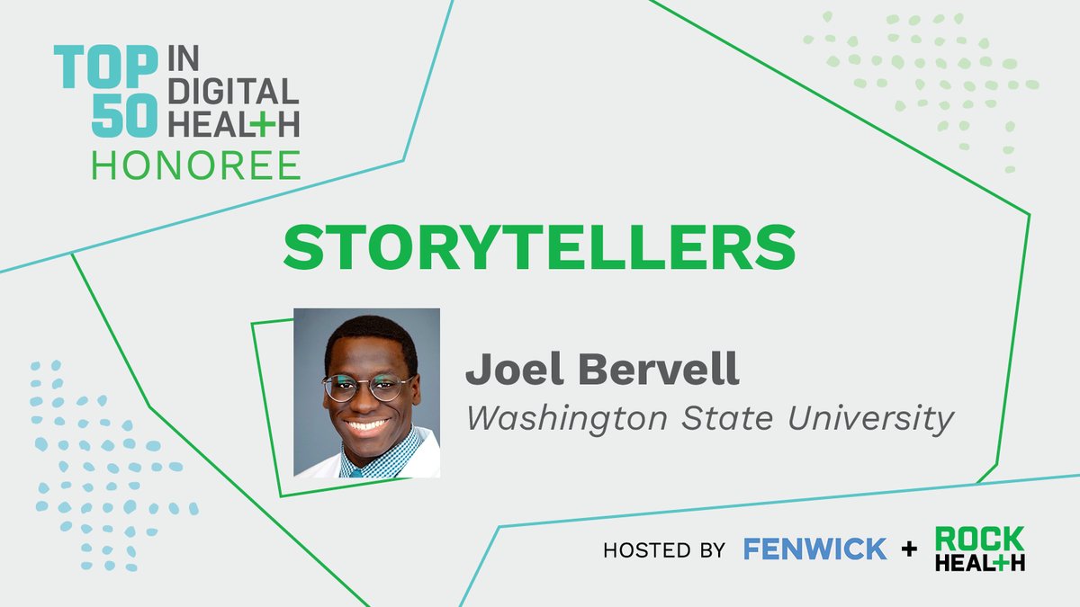 I’m excited to share that I’ve been recognized as a Top 50 in Digital Health in the 'Storytellers' category! 

Thank you so much to @Rock_Health for the recognition, and congratulations to all of the Top 50 honorees! bit.ly/3nVj5YR #Top50inDigitalHealth