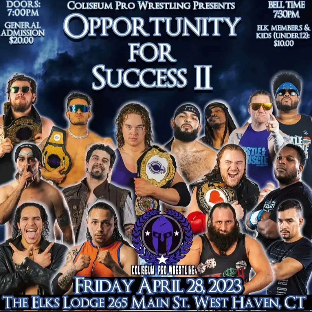 ColiseumPro_CPW's tweet photo. Here's the Updated Card So far for This Friday Night when @ColiseumPro_CPW Presents: #OpportunityForSuccess2 https://t.co/DpTIy32XU2