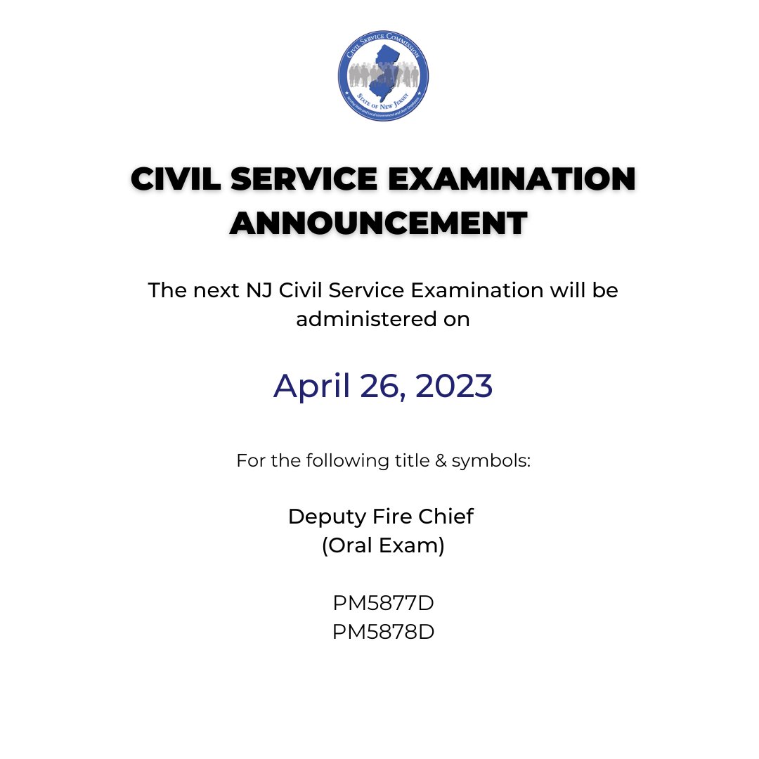 New Jersey Civil Service Commission on Twitter: "The next NJ Civil