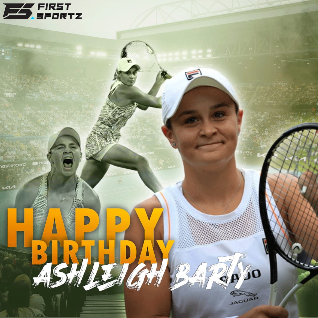  15 WTA titles   3 Grand Slams 35 weeks at world No. 1, 121 in top 10

Happy 27th Birthday to Ashleigh Barty 