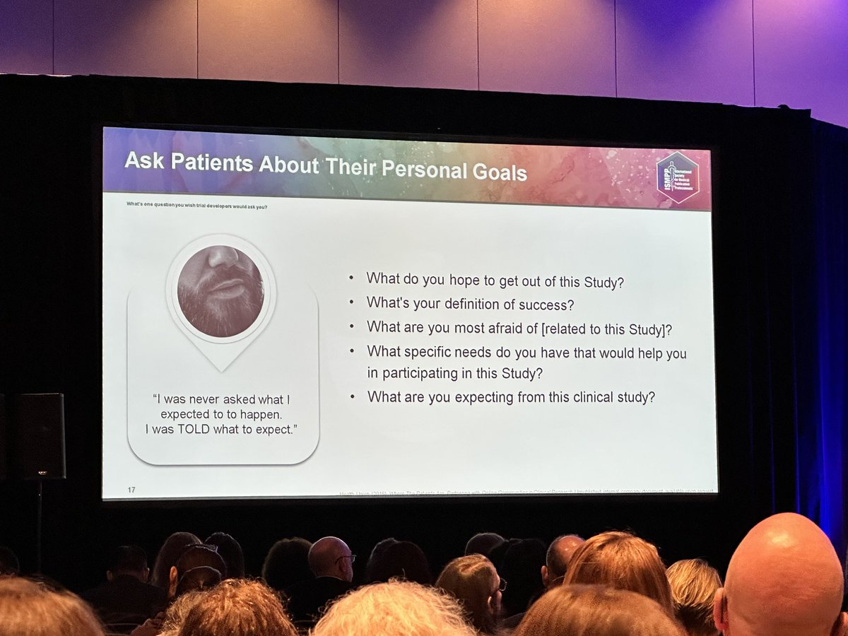Ask people what they expect to happen… don’t tell that what to expect! #ISMPPAnnual2023