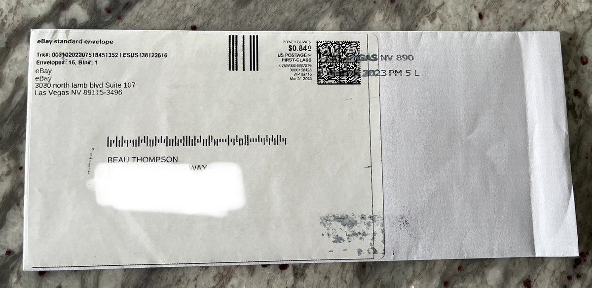 onemillioncubs on Twitter "My eBay standard envelope from eBay arrived"