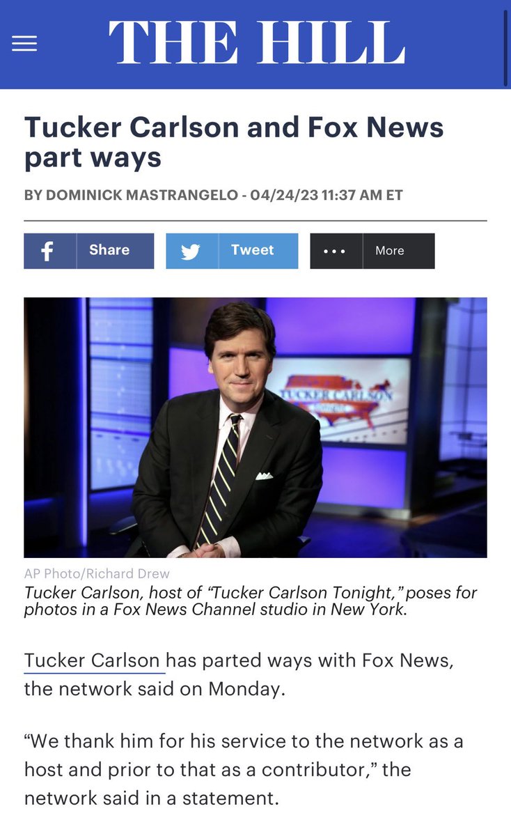 Fox News is taking loans from China to pay Dominion's frivolous lawsuit. In that case, they made the terms of the settlement public.

Now, Fox News is undoubtedly paying Tucker Carlson to go away, because he speaks truth about J6 (which is clearly tied to the theft of the 2020