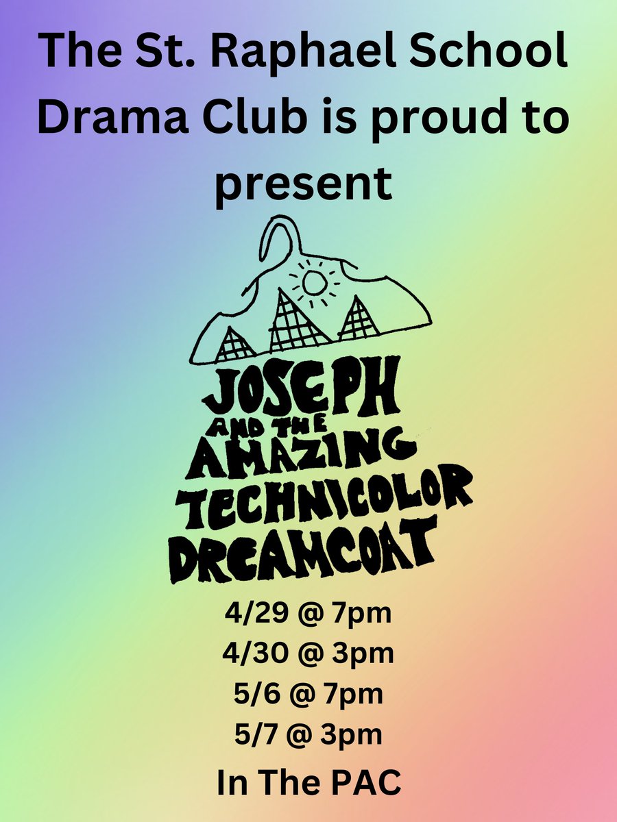 This morning, two of the stars of our SRS Drama Club's upcoming production of Joseph and the Amazing Technicolor Dreamcoat came on the announcements to invite the rest of the school community to their production. We are so excited to see what you have in store for us! #WeAreOne
