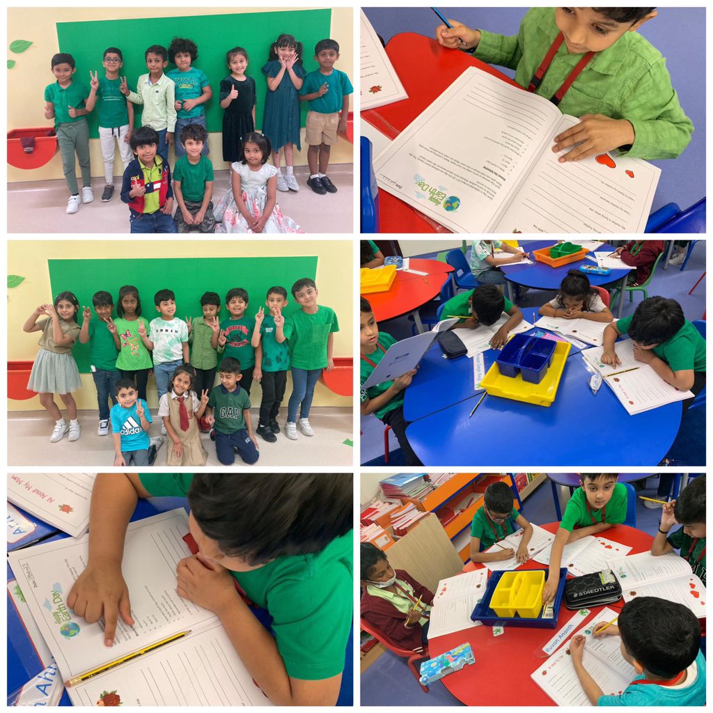 Grade 1C celebrating the Earth Day 2023 while spreading awareness to go green.. because “Earth is what we all have in common.”- Wendell Berry <a href="/NMSLowerPrimary/">Gen_Alpha@NMS</a> <a href="/Susanna_Porob/">Susanna Porob</a> <a href="/gemsnms_alkhail/">GEMS NMS Alkhail</a>